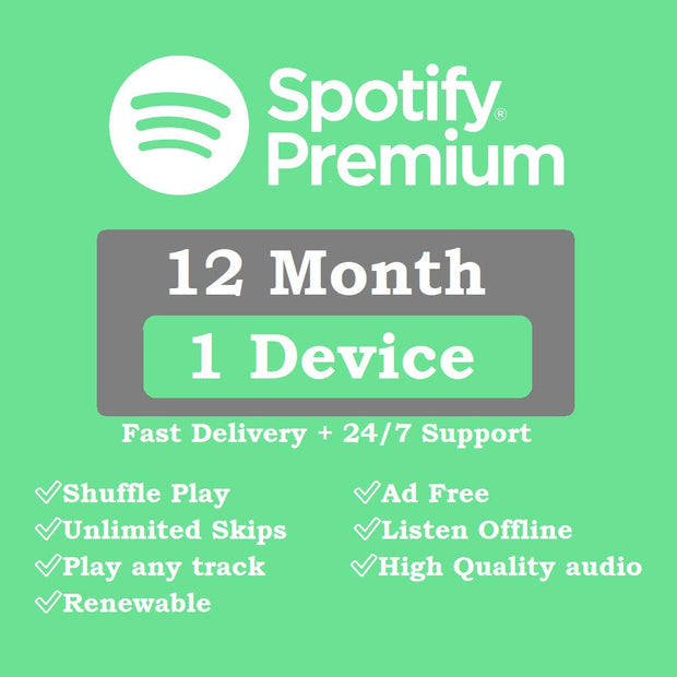 Spotify Premium Subscription - 1 Year | All countries Supported